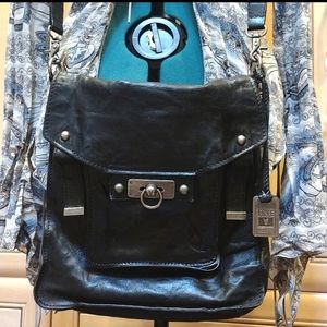 🔥Frye Black Leather Cross Body Bag Purse 💥